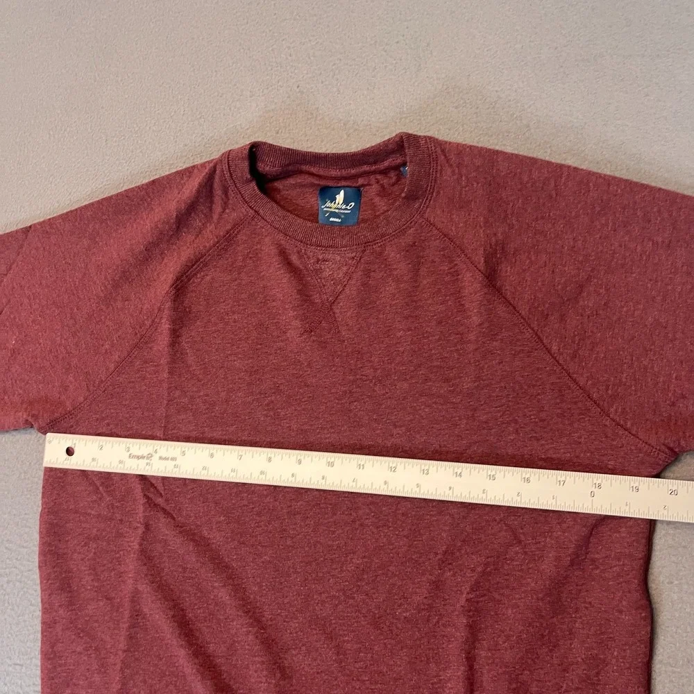 Johnnie-O Freeman Fleece Crewneck Sweatshirt Mens Sm‎ Pullover Maroon Modal Golf